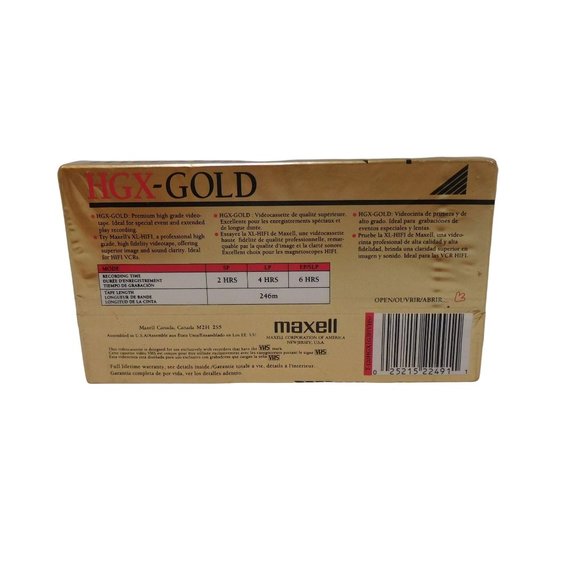 VHS tape Maxell Hgx-Gold T-120 New Sealed - Picture 5 of 7